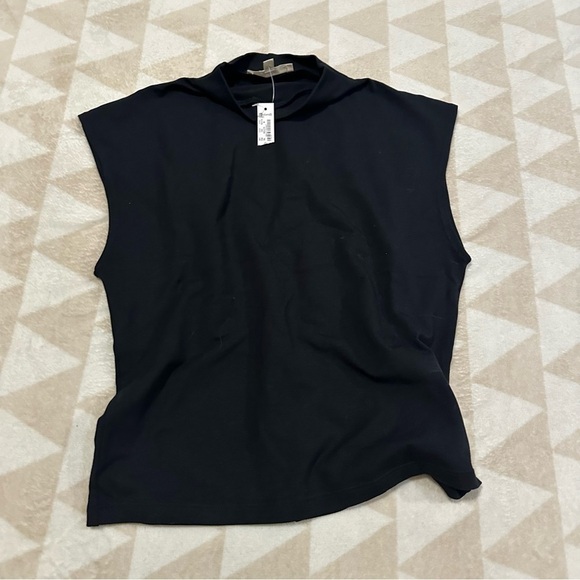 Madewell Funnelneck Cropped Muscle Tee true black - Picture 7 of 8